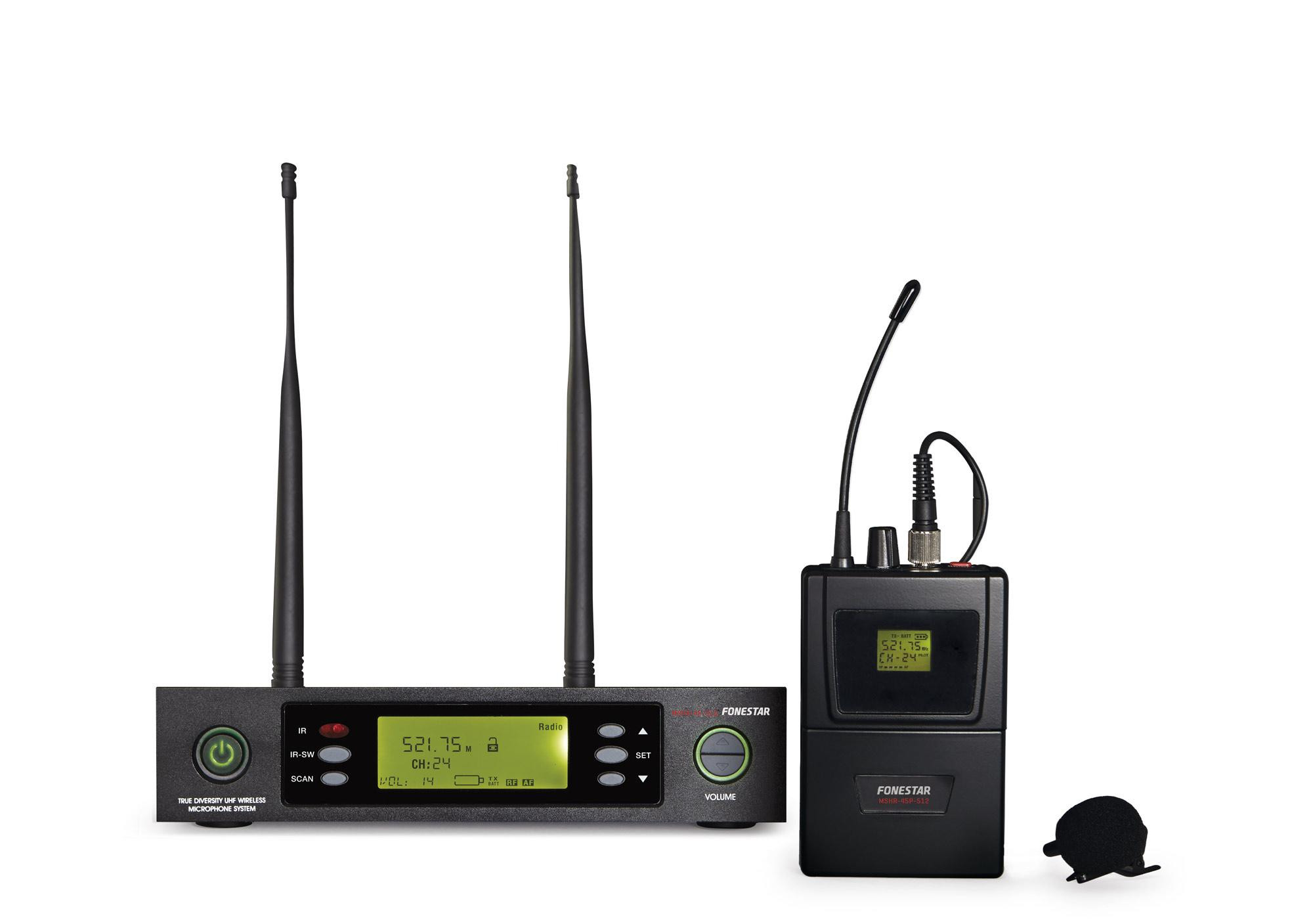 MSH-883-512 Système microphone UHF sans fil 1 canal FONESTAR