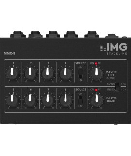 MMX-8 Table de Mixage audio miniature 8 entrées