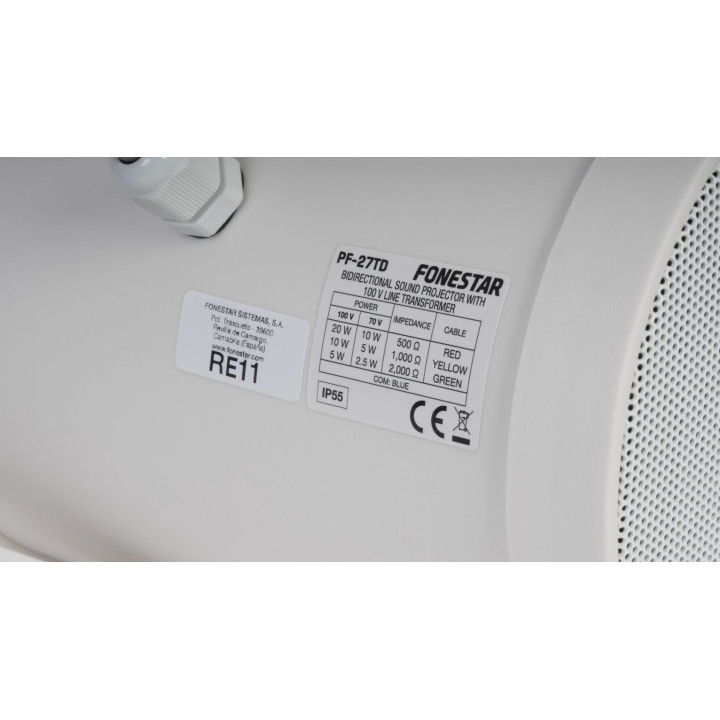 PF-27TD Projecteur de son bidirectionnel  20-10-5 Watts  100 V