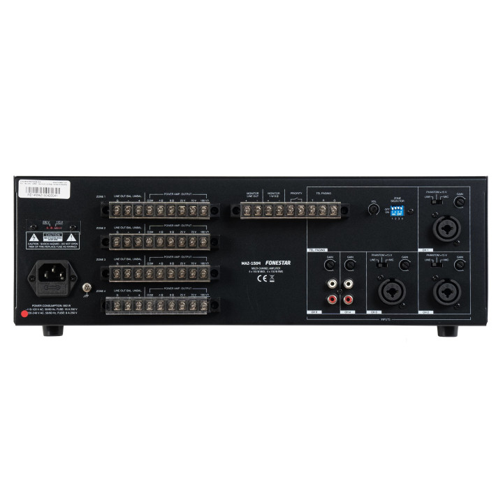 MAZ-1504 Amplificateur 4 zones 4 x 150 Watts 100 V