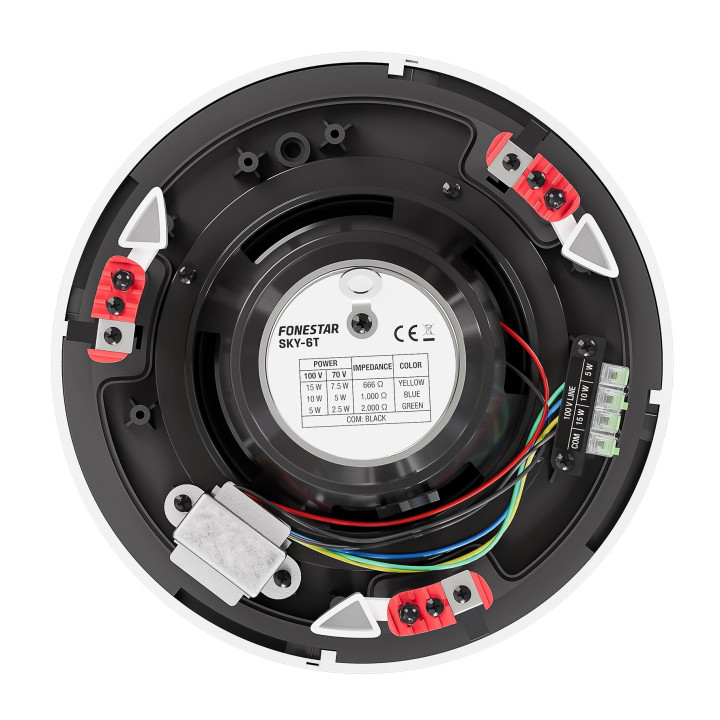 SKY-6T   Haut-parleur plafond 15 - 10 - 5  Watts  100 V