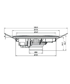 CSL-506 Haut-parleur plafond 6-3 Watts 100 V