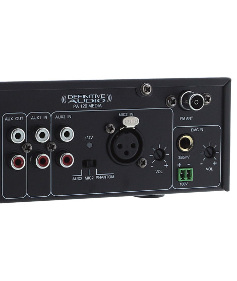 PA 120 MEDIA Amplificateur mixeur 120 Watts 100 V