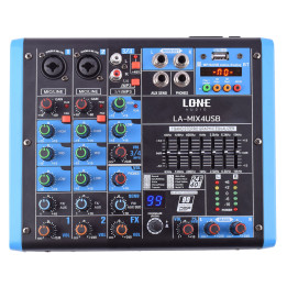 LA-MIX4USB   Table de  Mixage 4 canaux Bluetooth