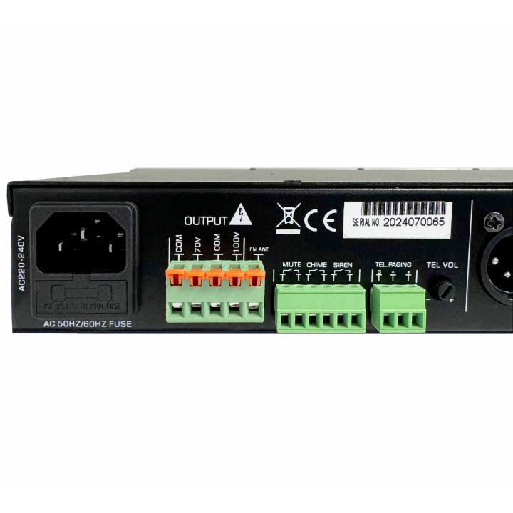 AM-240D Amplificateur mélangeur multimédia 240 Watts 100 V