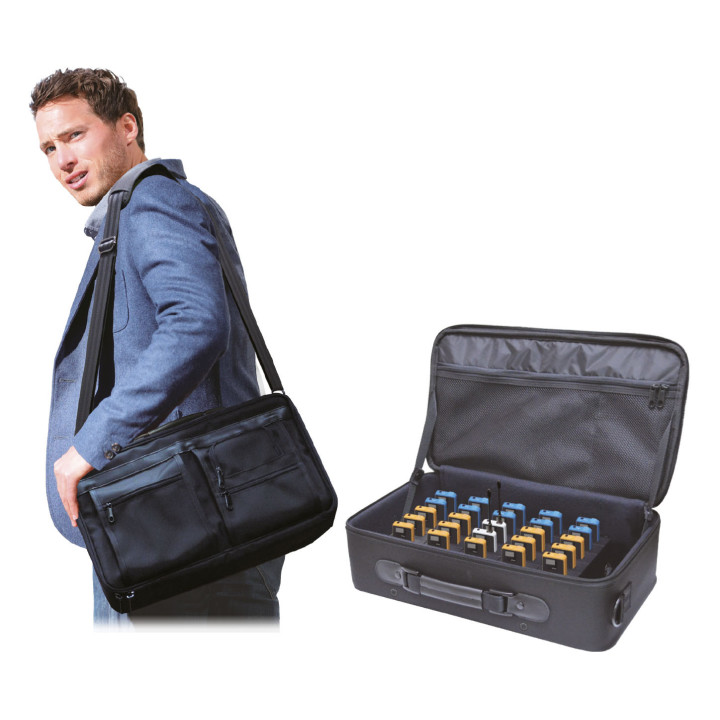 WT-200BAG  Valise de transport et charge 35 compartiments  pour visites guidées