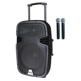 RUNNER15  Enceinte amplifiée 130 Watts avec 2 Micros UHF