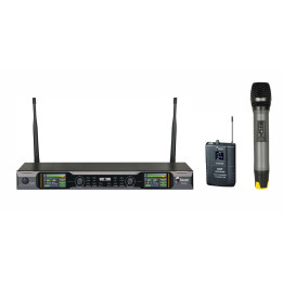 JS-WM18D/MIC/BP  Système Double Microphone HF sans fil et cravcate