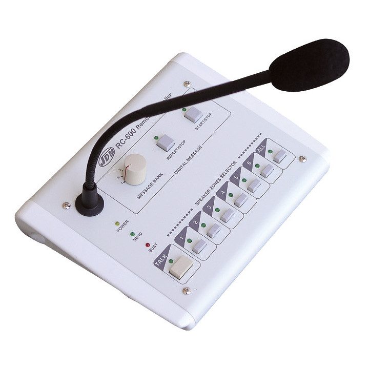 RC 600  Microphone pupitre 6 Zones pour amplis série ZA
