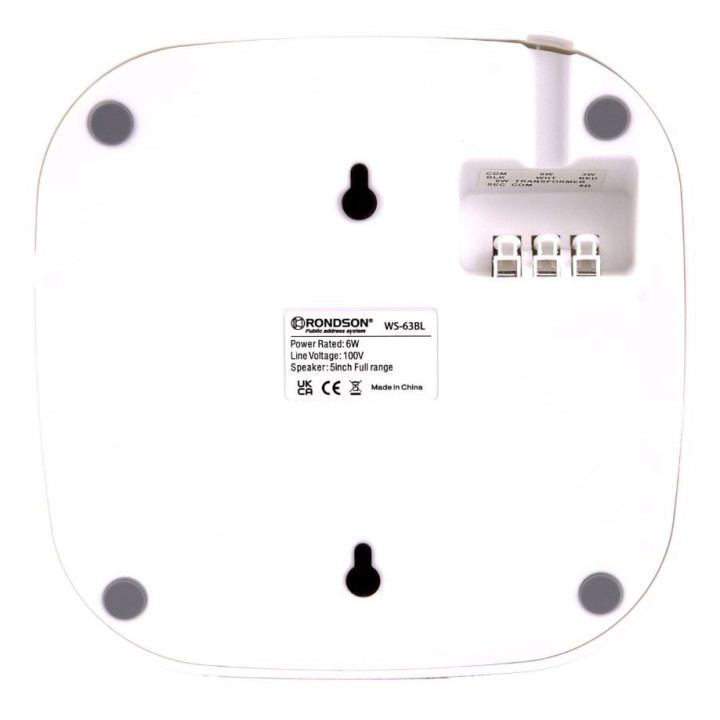 WS-63BL   Haut-parleur mural 6 - 3  Watts  100 V