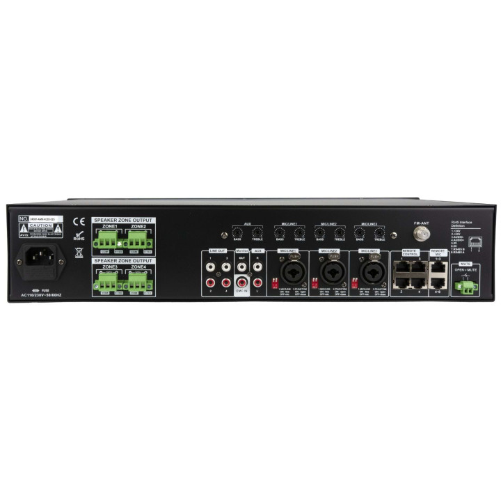 AMX-4120  Amplificateur 4 Zones  4 x 120  Watts 100 V
