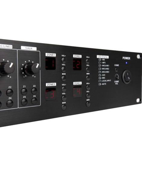 AMX-4500  Amplificateur 4 Zones  4 x 500  Watts 100 V