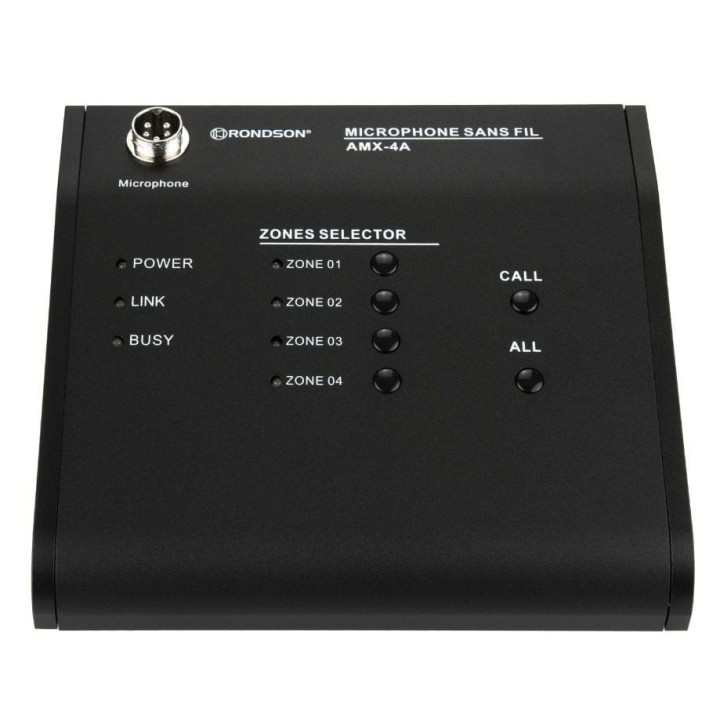 AMX-4A Pupitre microphone d'appel 4 zones pour série AMX-4