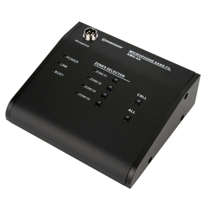 AMX-4A Pupitre microphone d'appel 4 zones pour série AMX-4