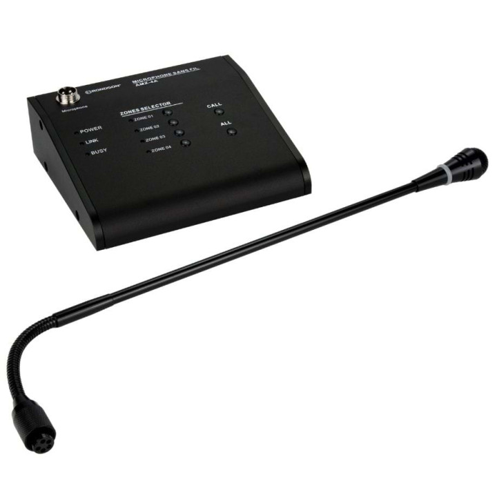 AMX-4A Pupitre microphone d'appel 4 zones pour série AMX-4