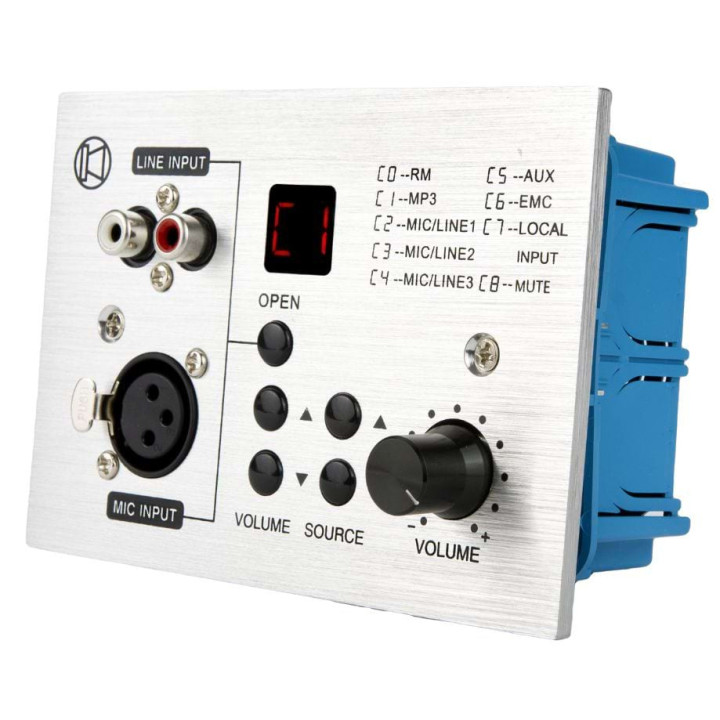 AMX-4C Platine murale pour entrée micro, source audio , BT pour série AMX-4