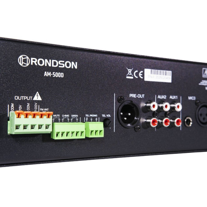 AM-500D Amplificateur mélangeur multimédia 500 Watts 100 V