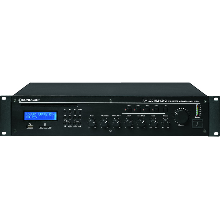 AM 240 RM-CD-2  Amplificateur mélangeur 4 Zones  240 Watts 100 V