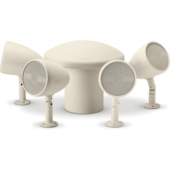 OD-BUNDLE-4.1-Light  Pack FOCAL  4  Enceintes extérieures 2 voies 40 watts 100 V + caisson OD SUB