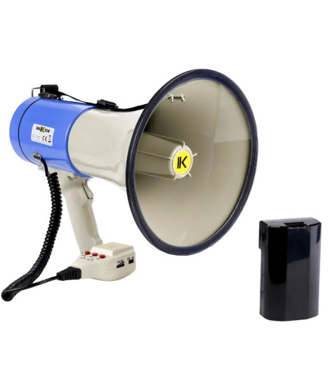 MKS-65BAT Mégaphone 65 watts avec batterie Lithium