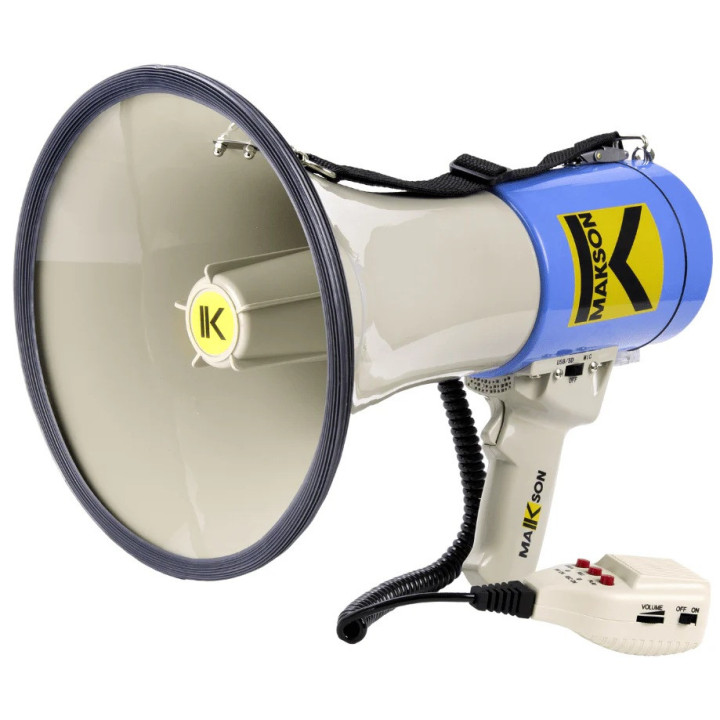 MKS-60B Mégaphone 65 watts avec sirène et micro