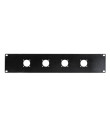 FRP-32SPK Panneau 2 U pour 4 connecteurs haut-parleur pour rack 19"