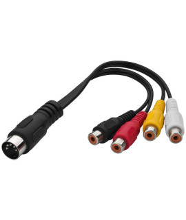 ACA-15/1 Cordon audio Din 5 poles / 4 x RCA femelle 15 cm