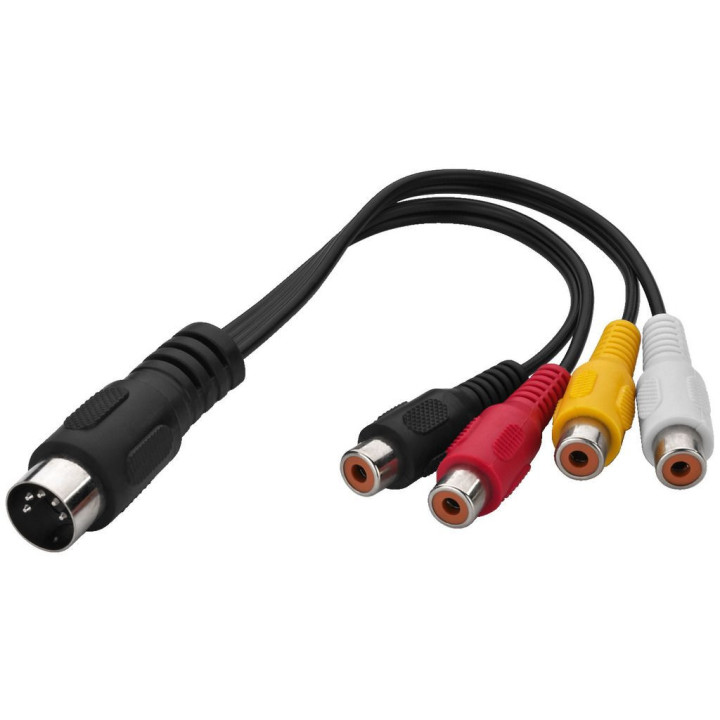 ACA-15/1 Cordon audio Din 5 poles / 4 x RCA  femelle 15 cm