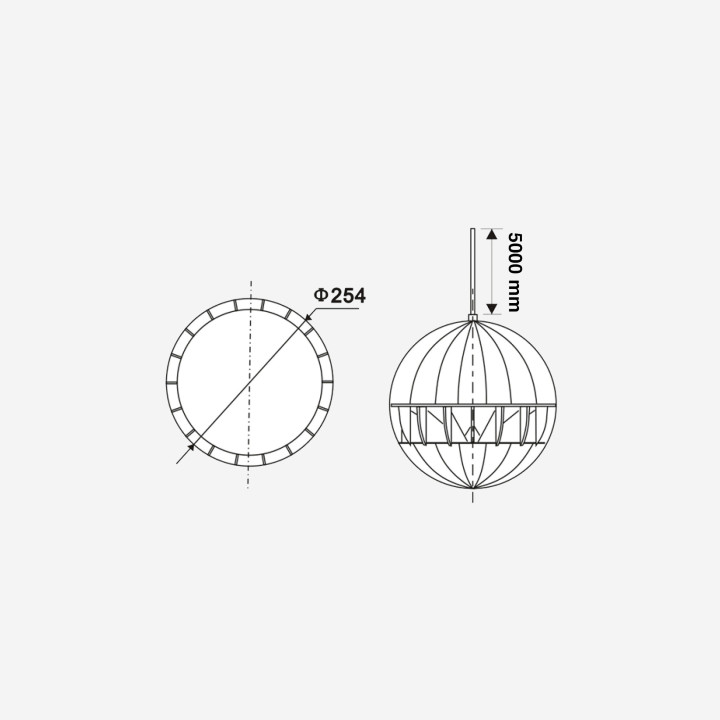 SHP820W Enceinte sphérique 20-10-5 Watts 100 V