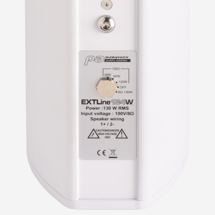 EXTLine134W  Colonne acoustique  120-60-30 Watts  100 V