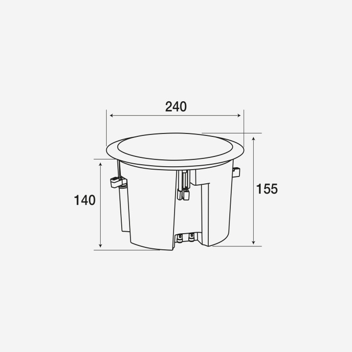 CHP660 Plafonnier 2 voies  10-5  Watts  100 V