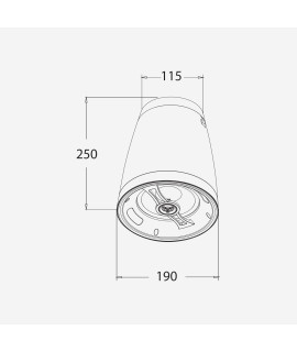 SHP550B Enceinte suspendue 30-15 Watts 100 V