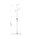 Stick-SW Pied pour enceinte avec embase lourde carrée