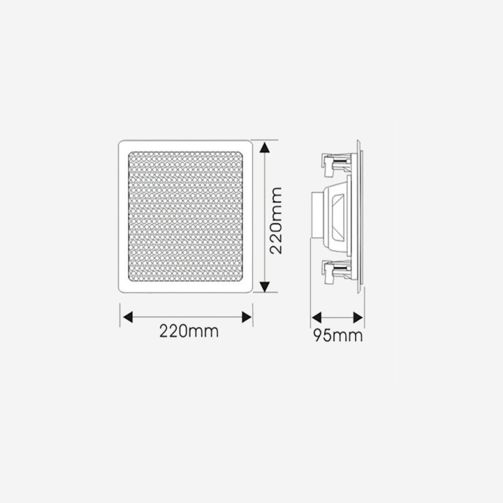 CHP520SQ  Plafonnier 2 voies  20-10  Watts  100 V