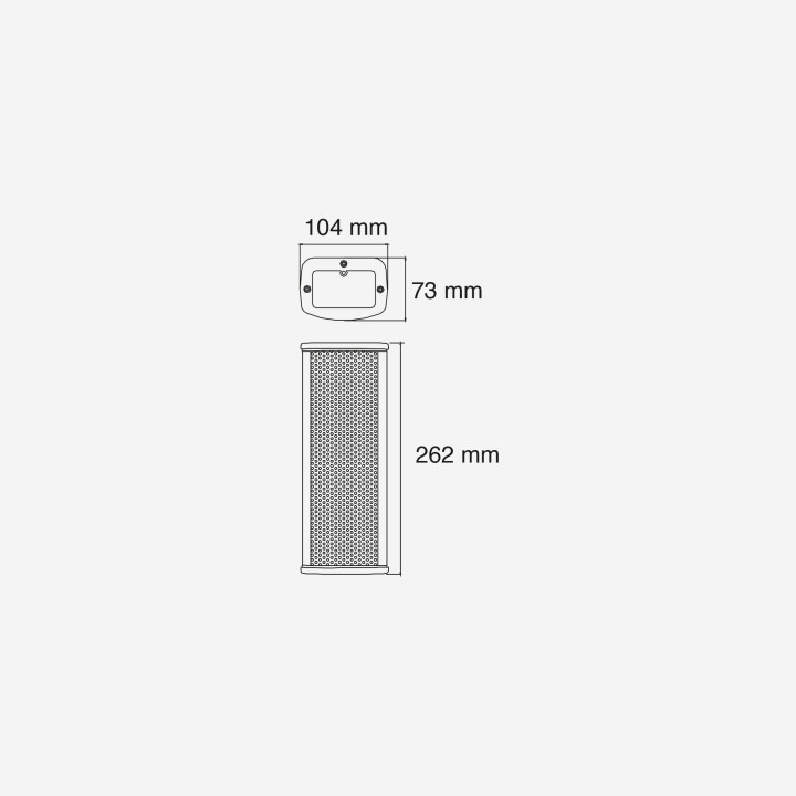CLS220  Colonne aluminium  20-10 Watts 100 V
