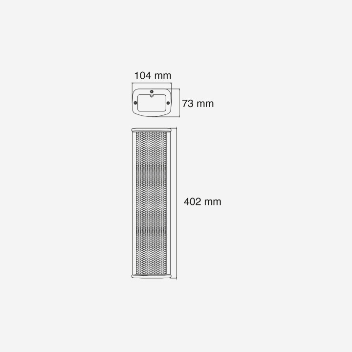 CLS440  Colonne aluminium  40-20 Watts 100 V