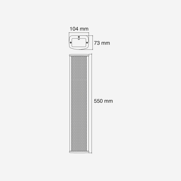 CLS660  Colonne aluminium  60-30 Watts 100 V