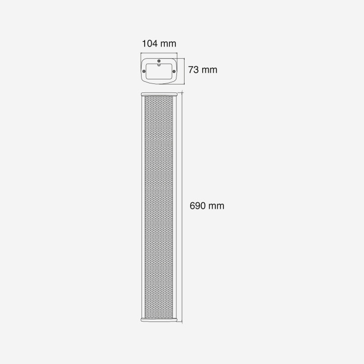 CLS880  Colonne aluminium  80-40 Watts 100 V