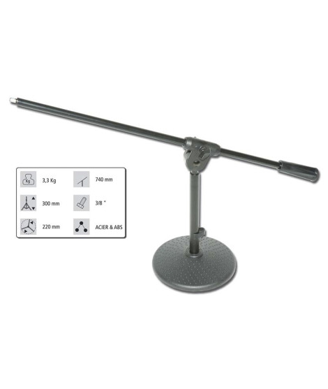 TMIC-20 Pied de micro de table embase lourde