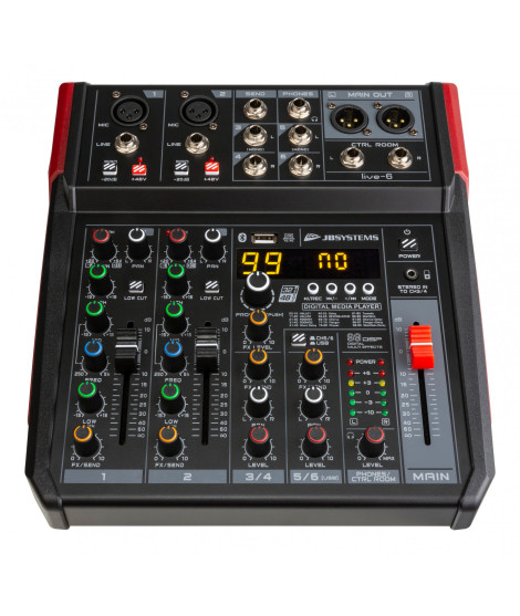 LIVE-6 Mini Mixage 6 entrées 4 canaux
