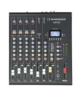 MPX8 Mixeur 8 canaux effets et lecteur USB SD BT