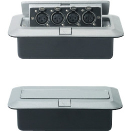 XLR BS Boitier de sol 4 prises XLR