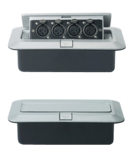 XLR BS Boitier de sol 4 prises XLR