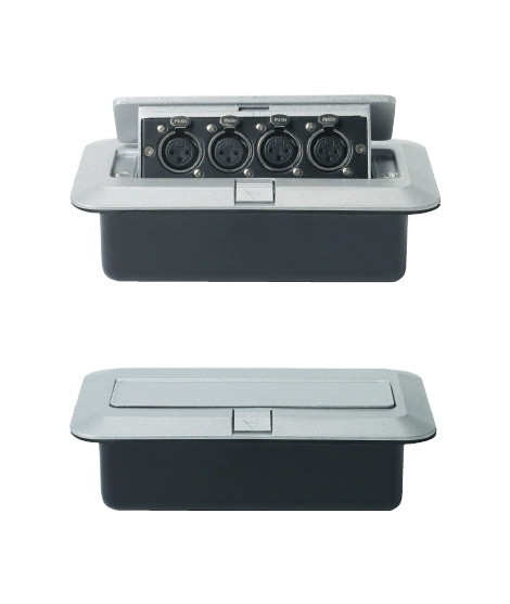 XLR BS Boitier de sol 4 prises XLR