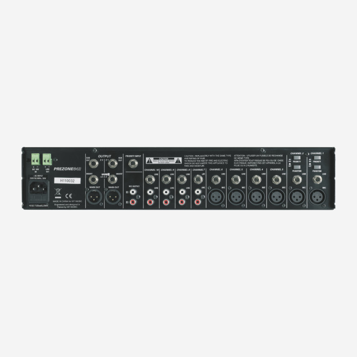 PREZONE642 Mixer 10 entrèes et préampli 2 zones