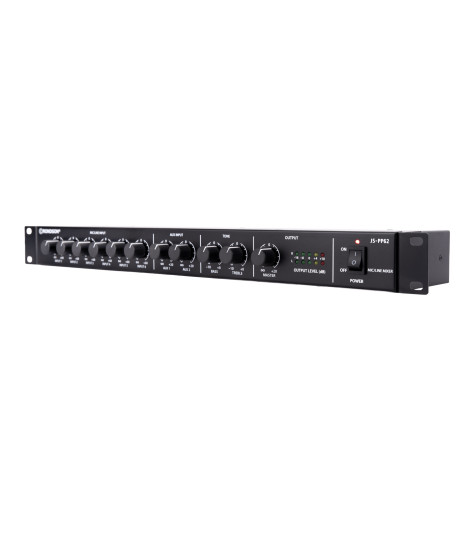 JS-PP62 Préamplificateur mélangeur 8 entrées Mic/ Ligne