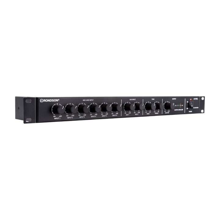 JS-PP62 Préamplificateur mélangeur 8 entrées Mic/ Ligne