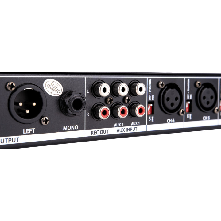 JS-PP62 Préamplificateur mélangeur 8 entrées Mic/ Ligne