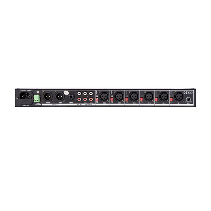 JS-PP62 Préamplificateur mélangeur 8 entrées Mic/ Ligne