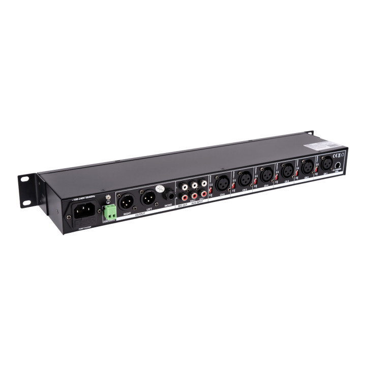 JS-PP62 Préamplificateur mélangeur 8 entrées Mic/ Ligne